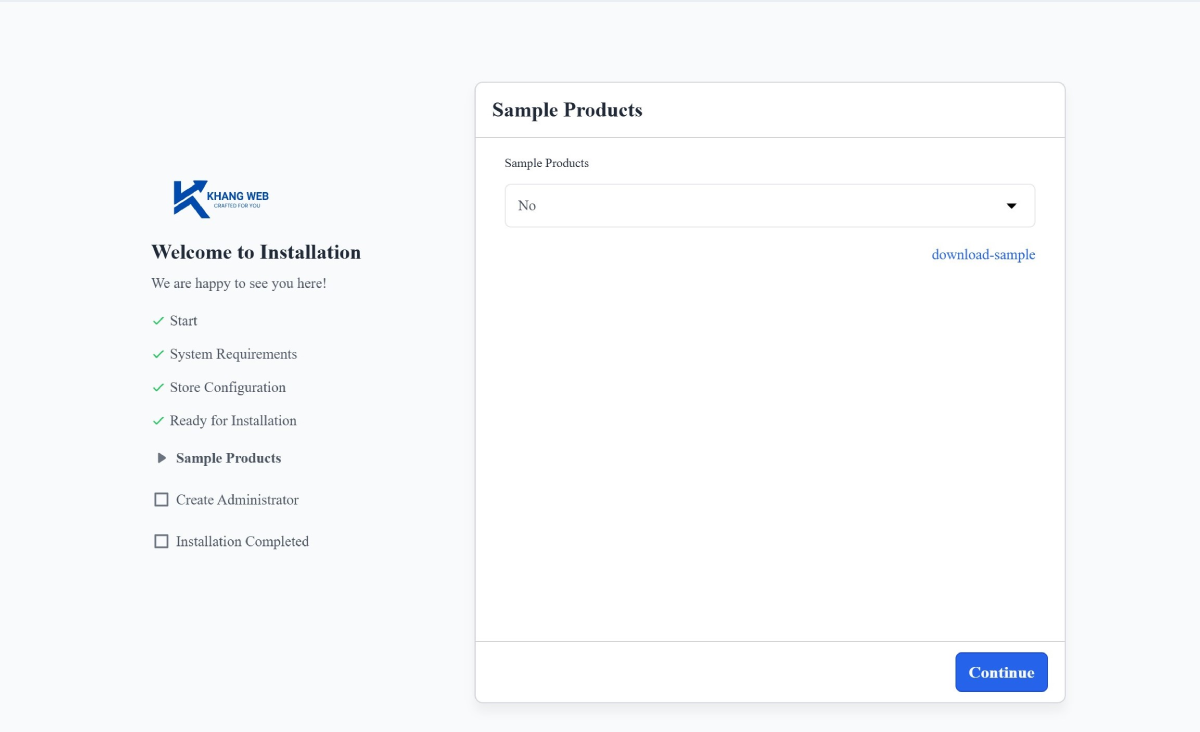 Chọn tạo sản phẩm mẫu