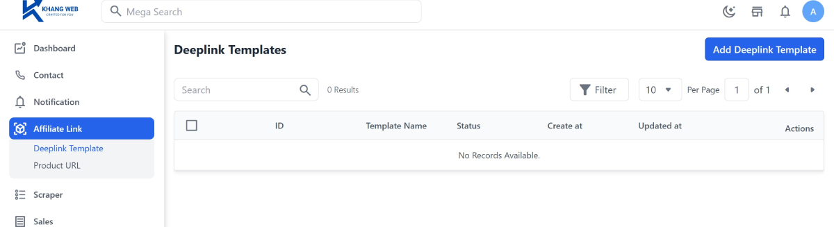 Trang Deeplink Templates