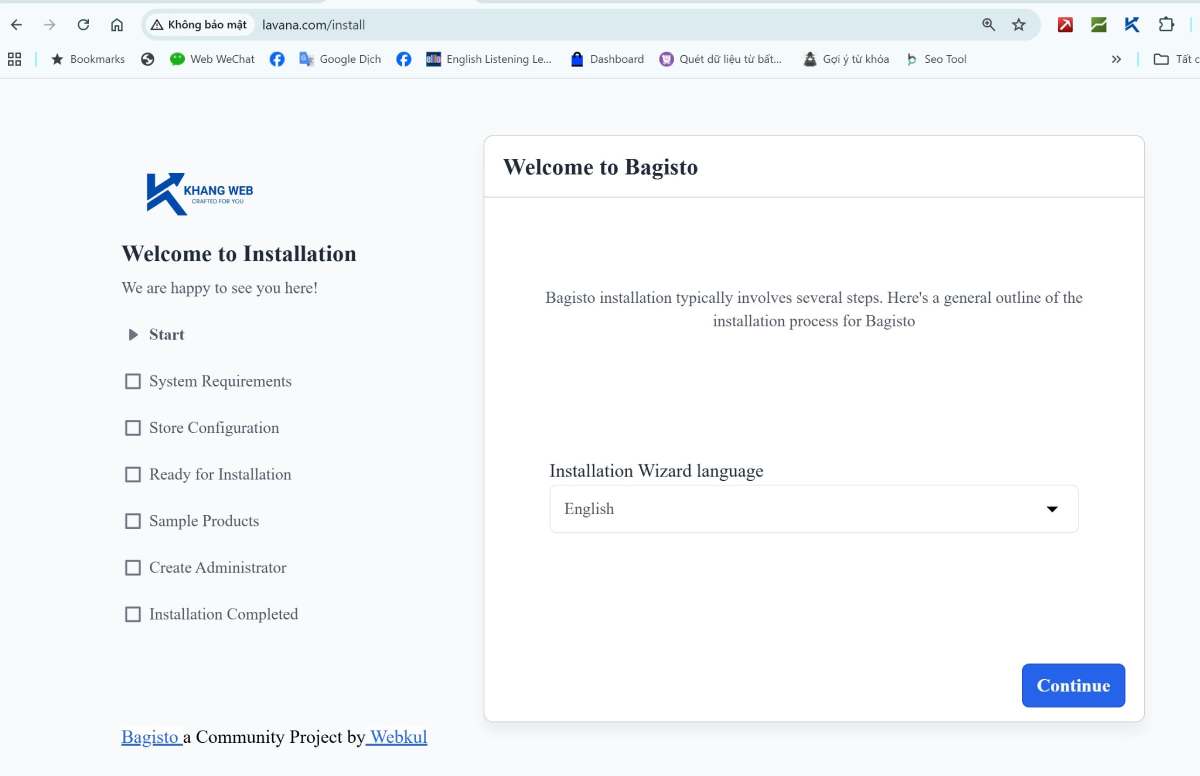 Giao diện c&agrave;i đặt
