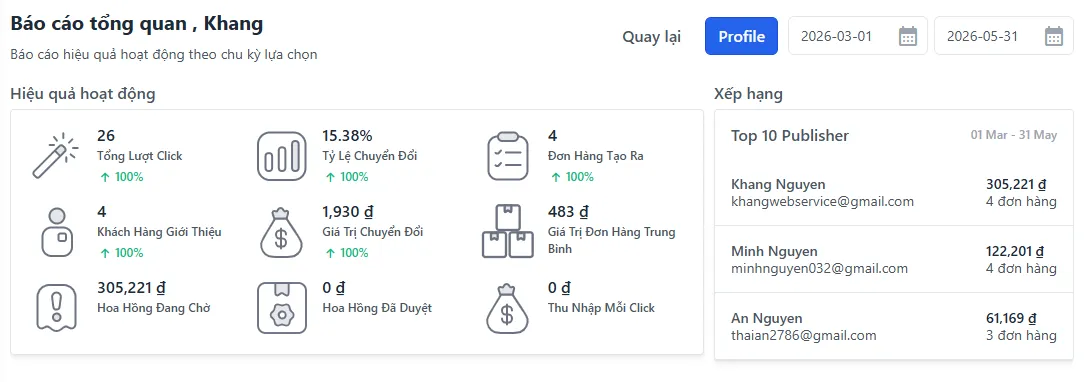 Báo cáo tổng quan Publisher