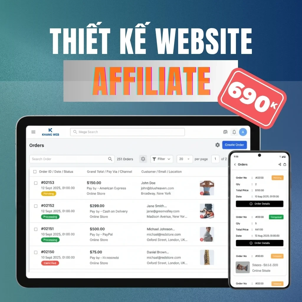 Tạo website thương mại điện tử bán hàng và kiếm tiền với affiliate