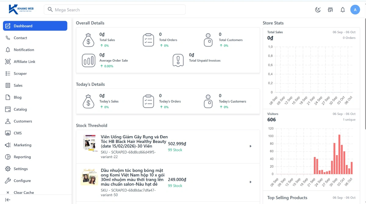 Trang quản trị KhangWeb