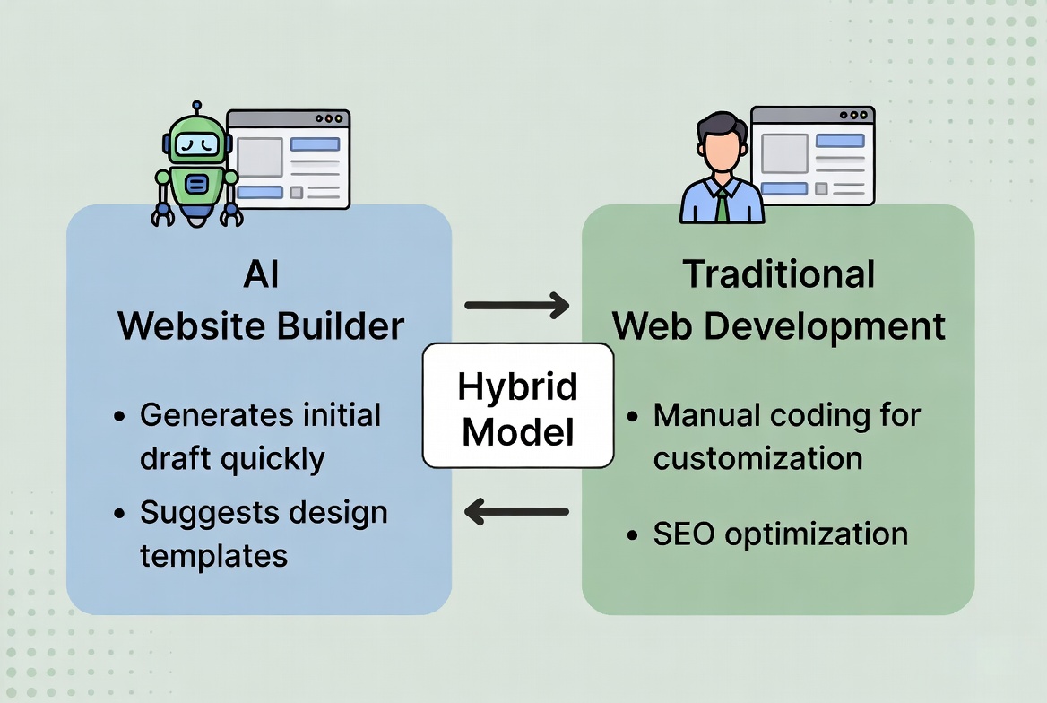 H&igrave;nh ảnh minh họa phương ph&aacute;p Hybrid kết hợp Web AI v&agrave; Web code tay